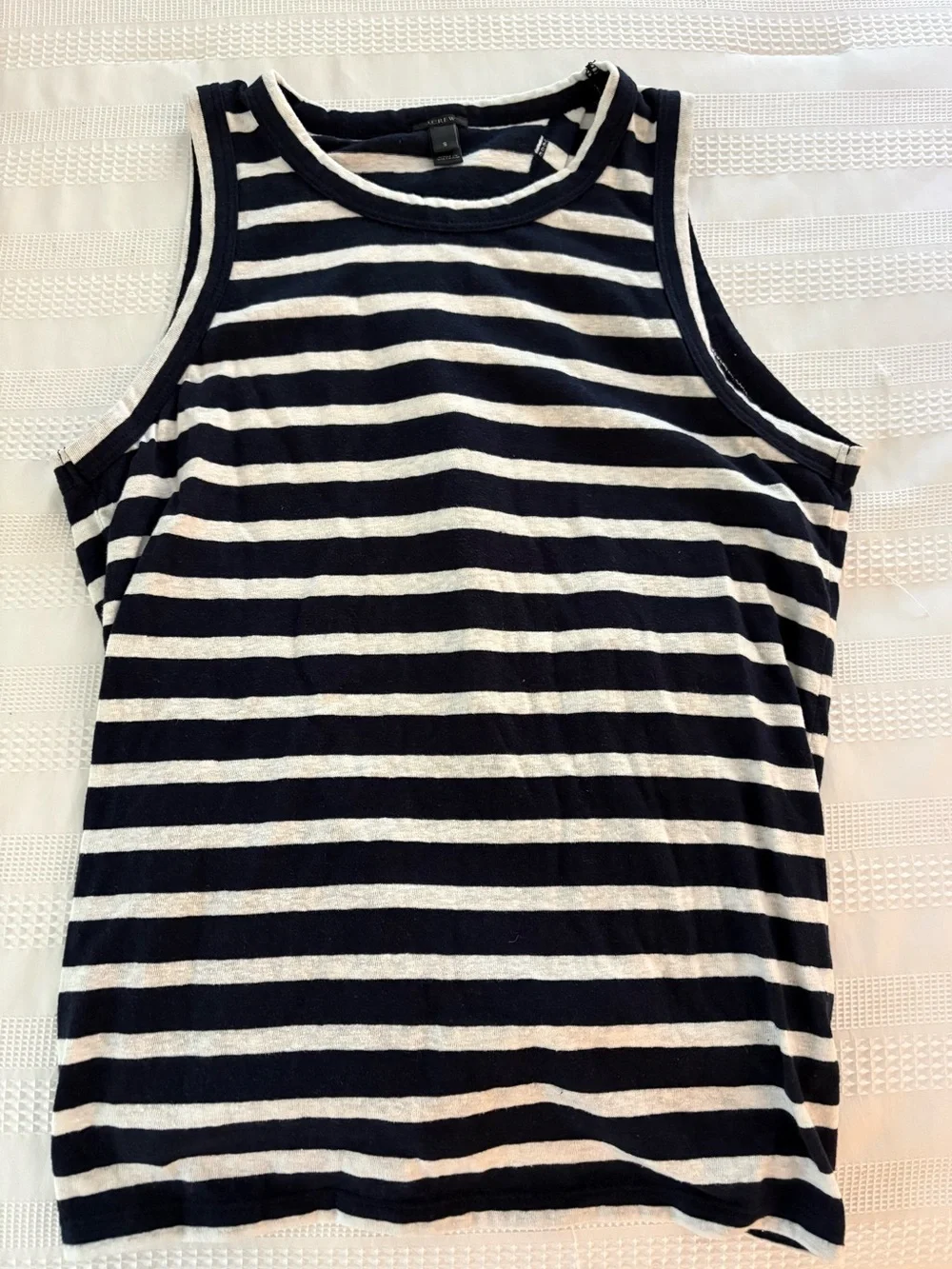 Jcrew Striped Navy and White Sleeveless Tank Top
